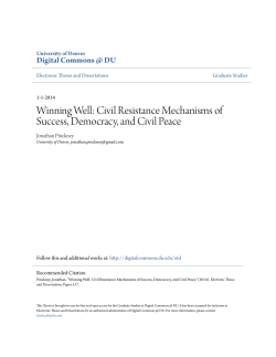 Civil Resistance Mechanisms of Success, Democracy, and Civil Peace
