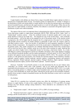 1 Updated: 08-11-16 PF1.4: Neutrality of tax-benefit