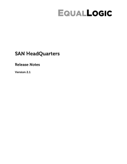 SAN HeadQuarters 2.1 Release Notes