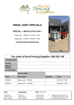 hinge joint specials