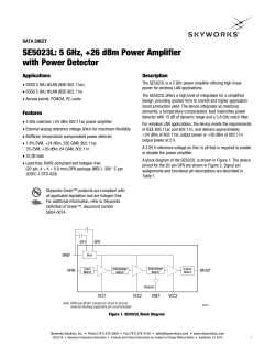SE5023L: 5 GHz, +26 dBm Power Amplifier with Power