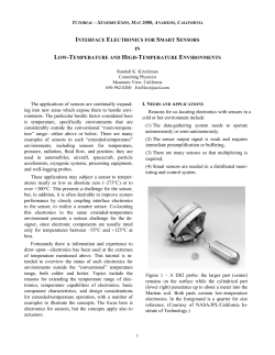 Interface electronics for smart sensors in low