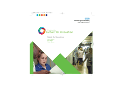 Creating the Culture for Innovation