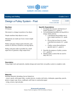 Design a Pulley System - Post