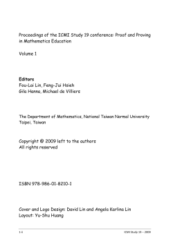 Proceedings of the ICMI Study 19 conference: Proof and Proving in
