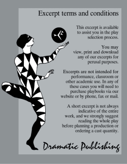 Read an Excerpt - Dramatic Publishing