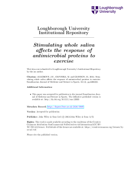 Allgrove et al 2014 - Stimulated saliva flow exercise and AMPs