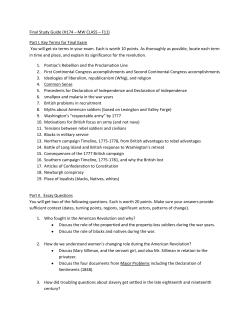 Final Study Guide (H174 &ndash; MW CLASS &ndash; F11) Part I. Key Terms for