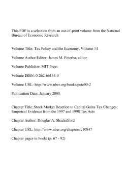 Stock Market Reaction to Capital Gains Tax Changes: Empirical