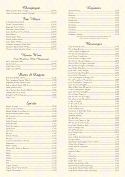 Drinks List - Koh-I