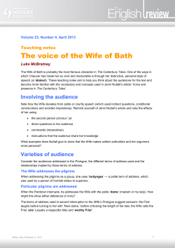 The voice of the Wife of Bath