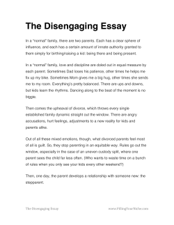 The Disengaging Essay