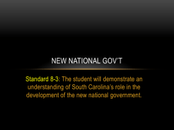 NEW NATIONAL GOV`T