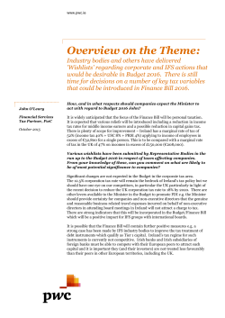 Overview on the Theme