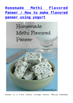Homemade Methi Flavored Paneer / How to make
