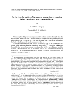 General transformations of second