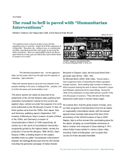 The road to hell is paved with "Humanitarian Interventions" [PDF
