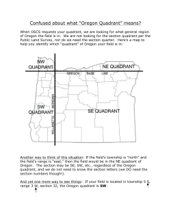 Confused about what “Oregon Quadrant” means?