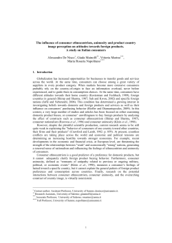 The influence of consumer ethnocentrism, animosity and product