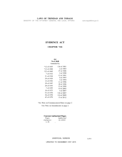 evidence act - Ministry of Legal Affairs