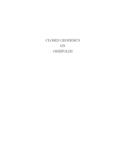 closed geodesics on orbifolds