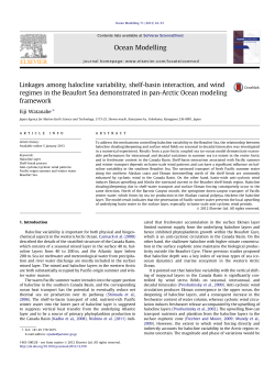 Linkages among halocline variability, shelf