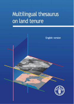 Multilingual thesaurus on land tenure