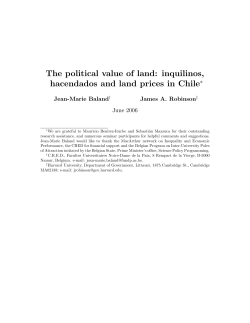 The political value of land: inquilinos, hacendados and land prices