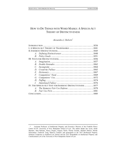 HOW TO DO THINGS WITH WORD MARKS