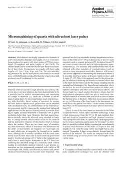 Micromachining of quartz with ultrashort laser - Max-Born