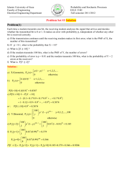 Problem Set #3 Solution Problem(1)