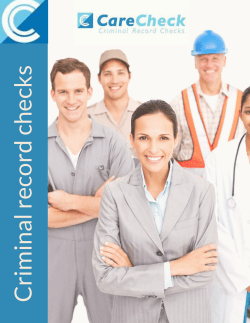 C rim inal record checks