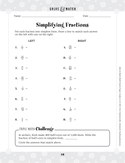 Simplifying Fractions