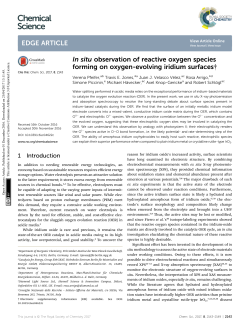 In situ observation of reactive oxygen species forming