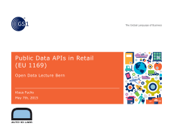 GS1 APIs : A platform for the future