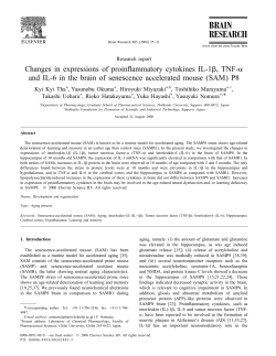 Changes in expressions of proinflammatory