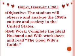 1950`s Culture and Society