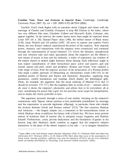 Caroline Vout, Power and Eroticism in Imperial Rome.