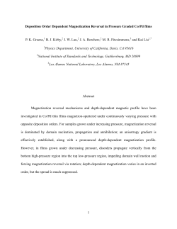 1 Deposition Order Dependent Magnetization