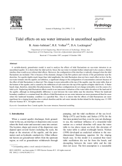 Tidal effects on sea water intrusion in unconfined aquifers