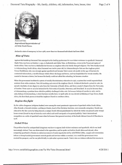 Desmond Tutu Biography - life, family, children, old, information