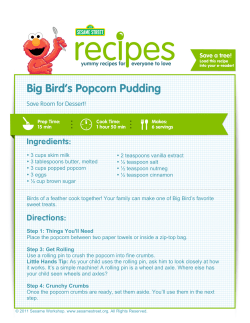 Big Bird`s Popcorn Pudding