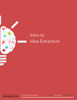 Intro to Idea Extraction