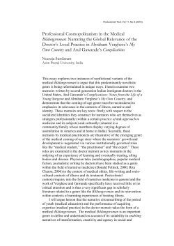 Professional Cosmopolitanism in the Medical Bildungsroman