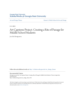 Art Capstone Project: Creating a Rite of Passage for Middle School