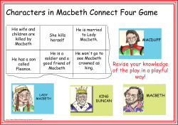 Characters in Macbeth Connect Four Game