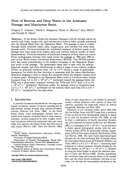 Flow of Bottom and Deep Water in the Amirante Passage and