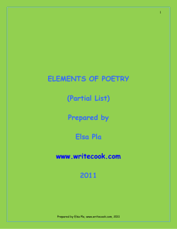 elements of poetry