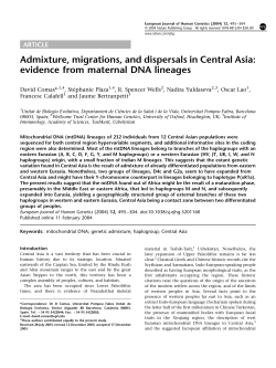Admixture, migrations, and dispersals in Central Asia