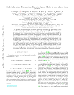 Model-independent determination of the astrophysical S